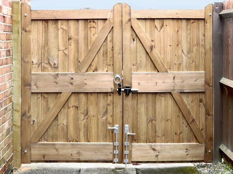 sturdy timber garden gates offering privacy and security